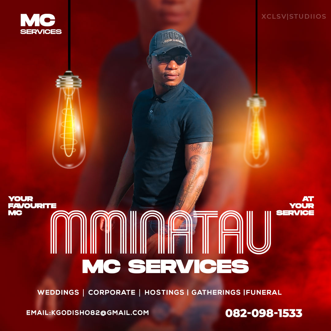 Mmina Tau MC Services Cyan Flyer